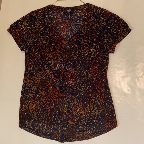 Sz:S  Short-sleeve V-neck blouse - Picture 5 of 5